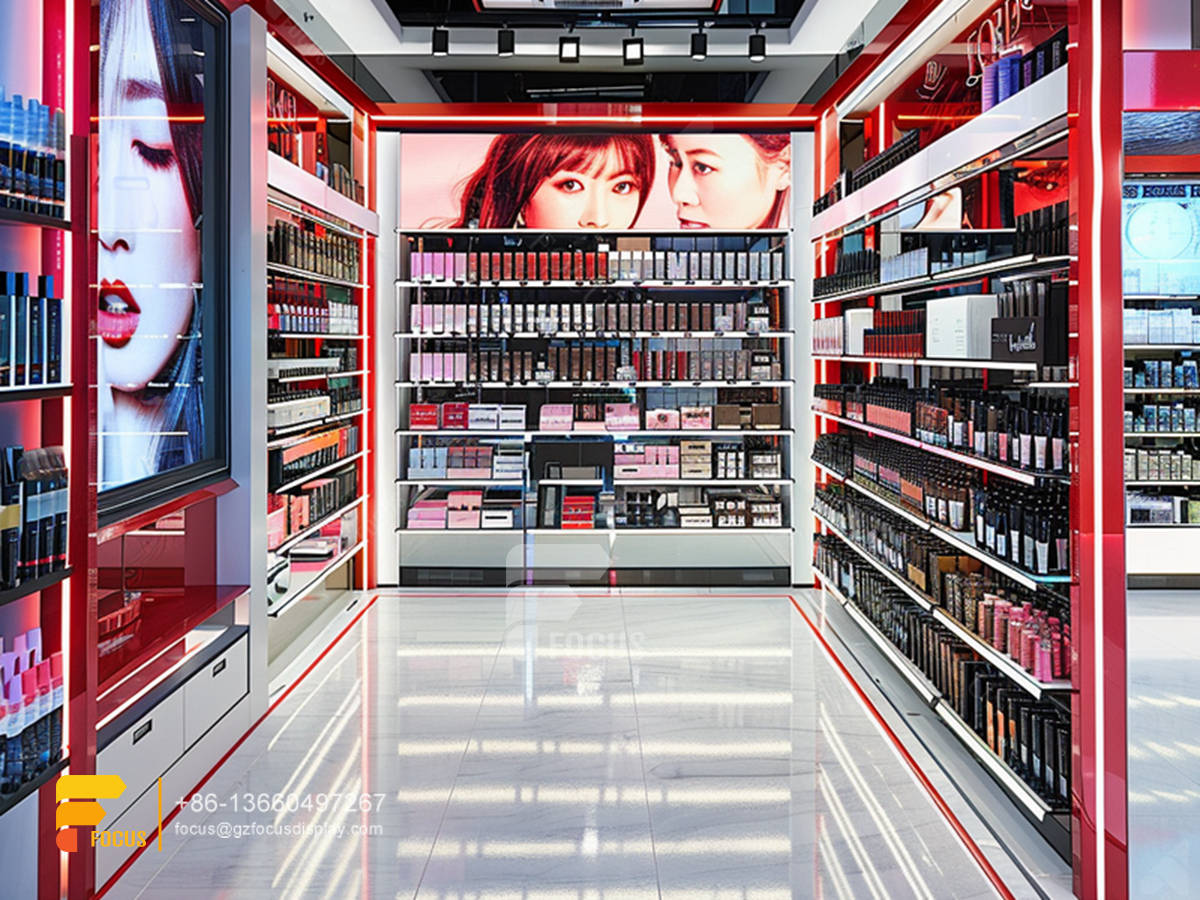 cosmetic displays retail perfume shop design wigs stands