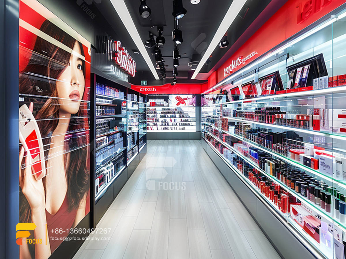 cosmetic shelf design perfume display rack hair stands
