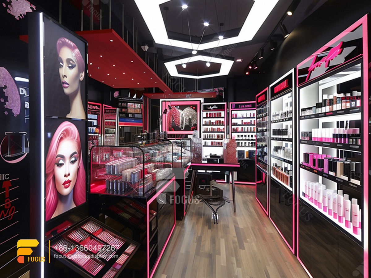 cosmetic store fixtures cosmetics cabinet wigs stands