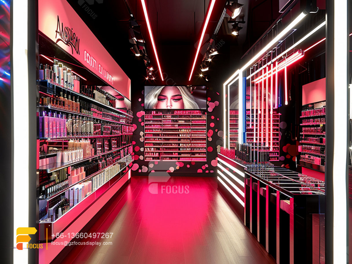 cosmetic store fixtures cosmetics cabinet wigs stands