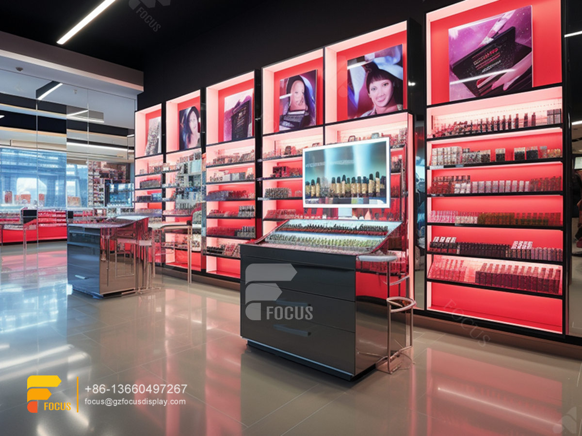 cosmetic store fixtures cosmetics cabinet wigs stands