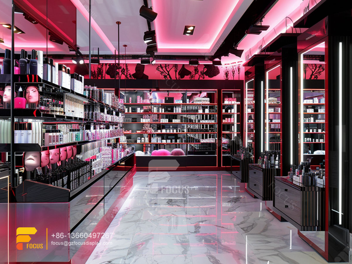cosmetic store fixtures cosmetics cabinet wigs stands