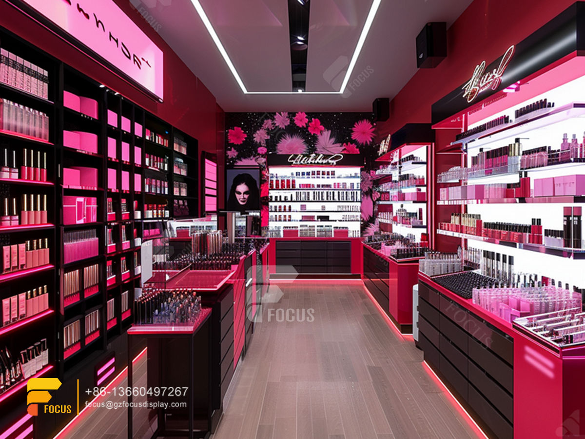 cosmetic wall cabinet glass perfume display stand wig