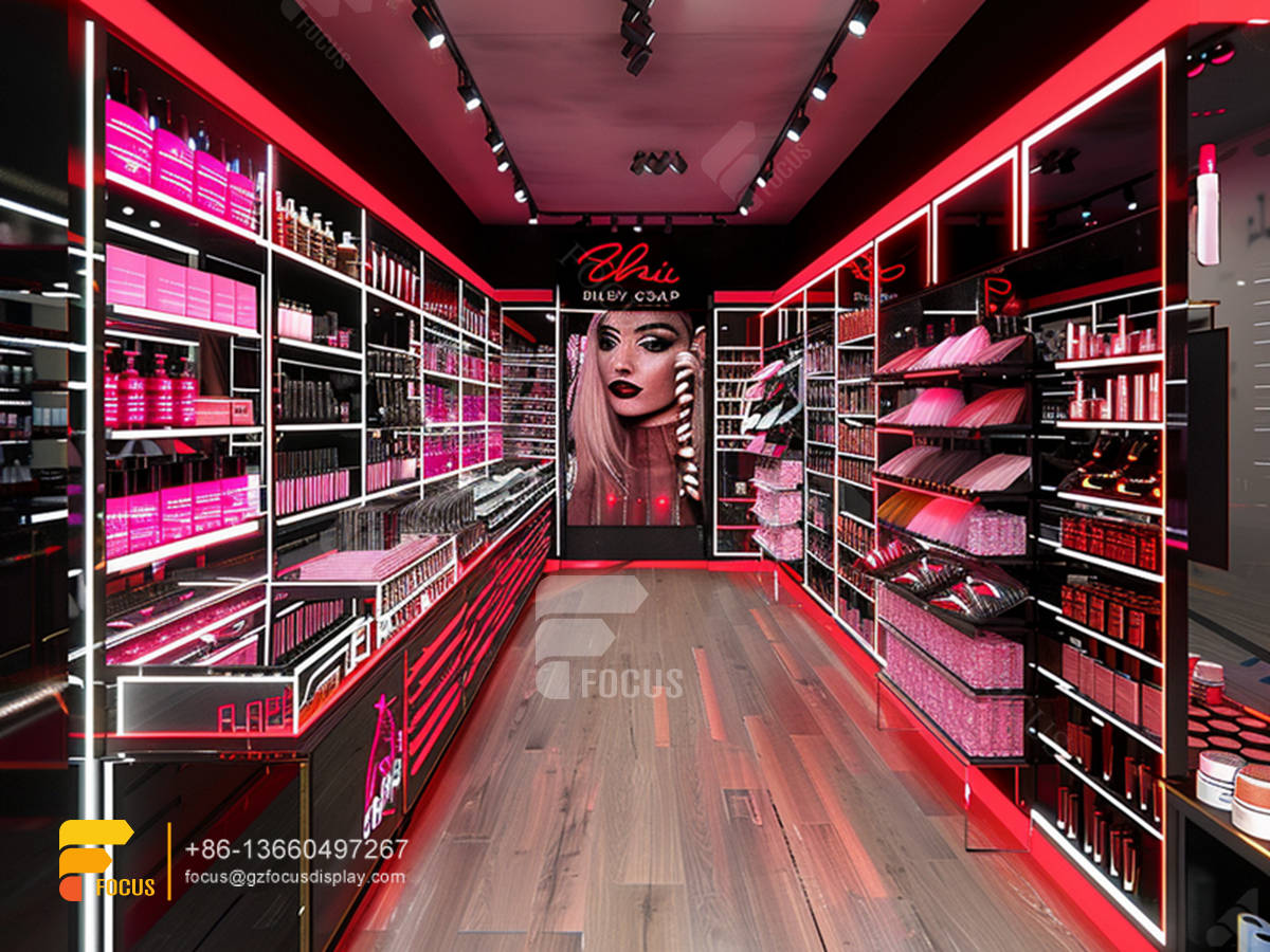cosmetic wall cabinet glass perfume display stand wig