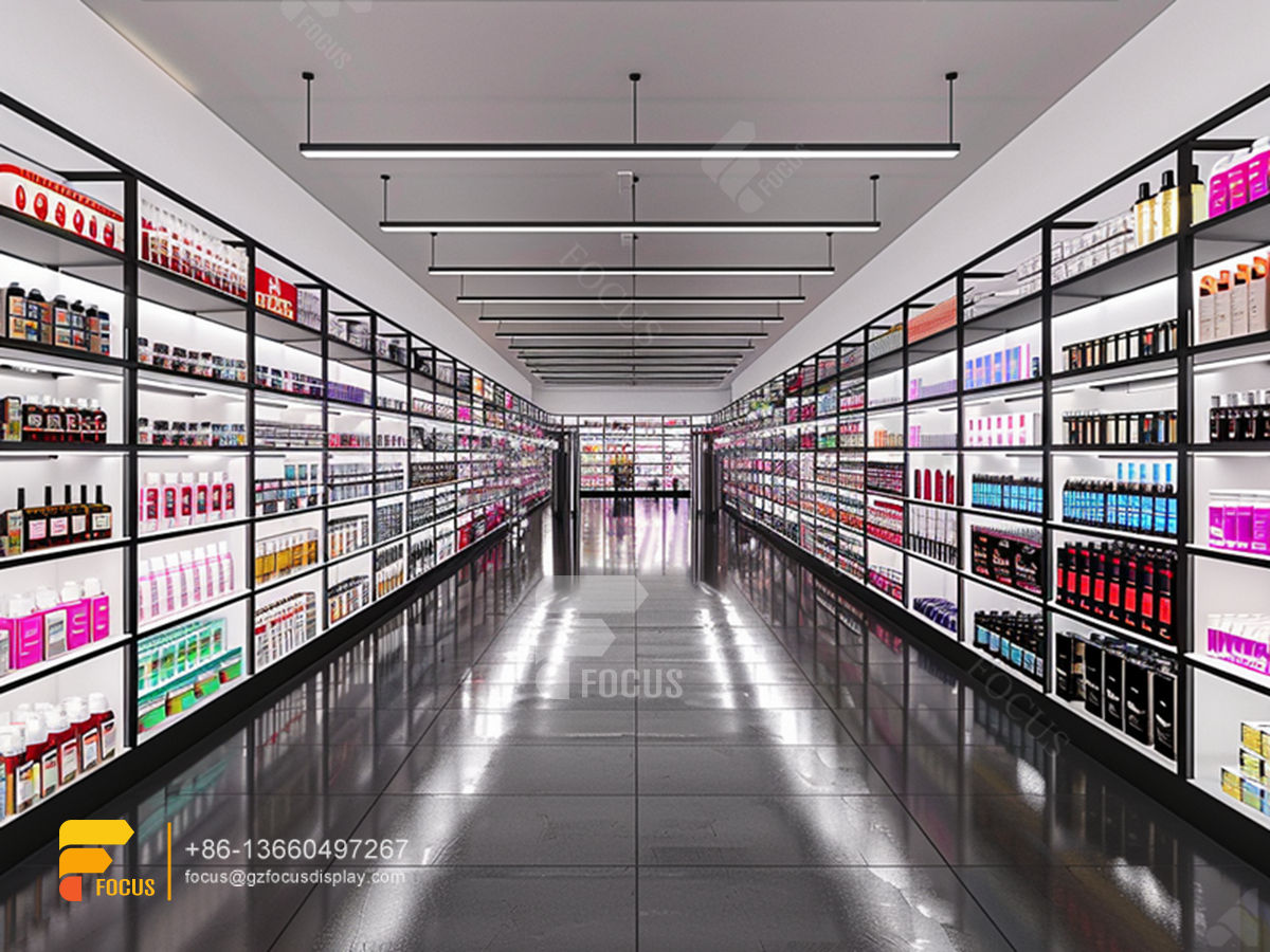 custom perfume rack cosmetic shop counter wig displays