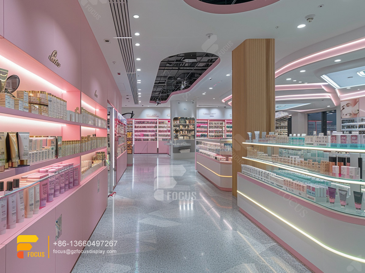 design perfume store cosmetic display manufacturers stand wig