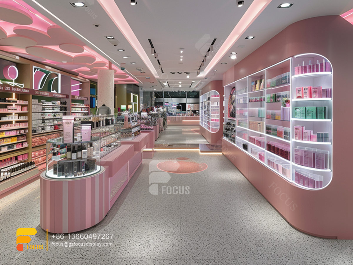 design perfume store cosmetic display manufacturers stand wig