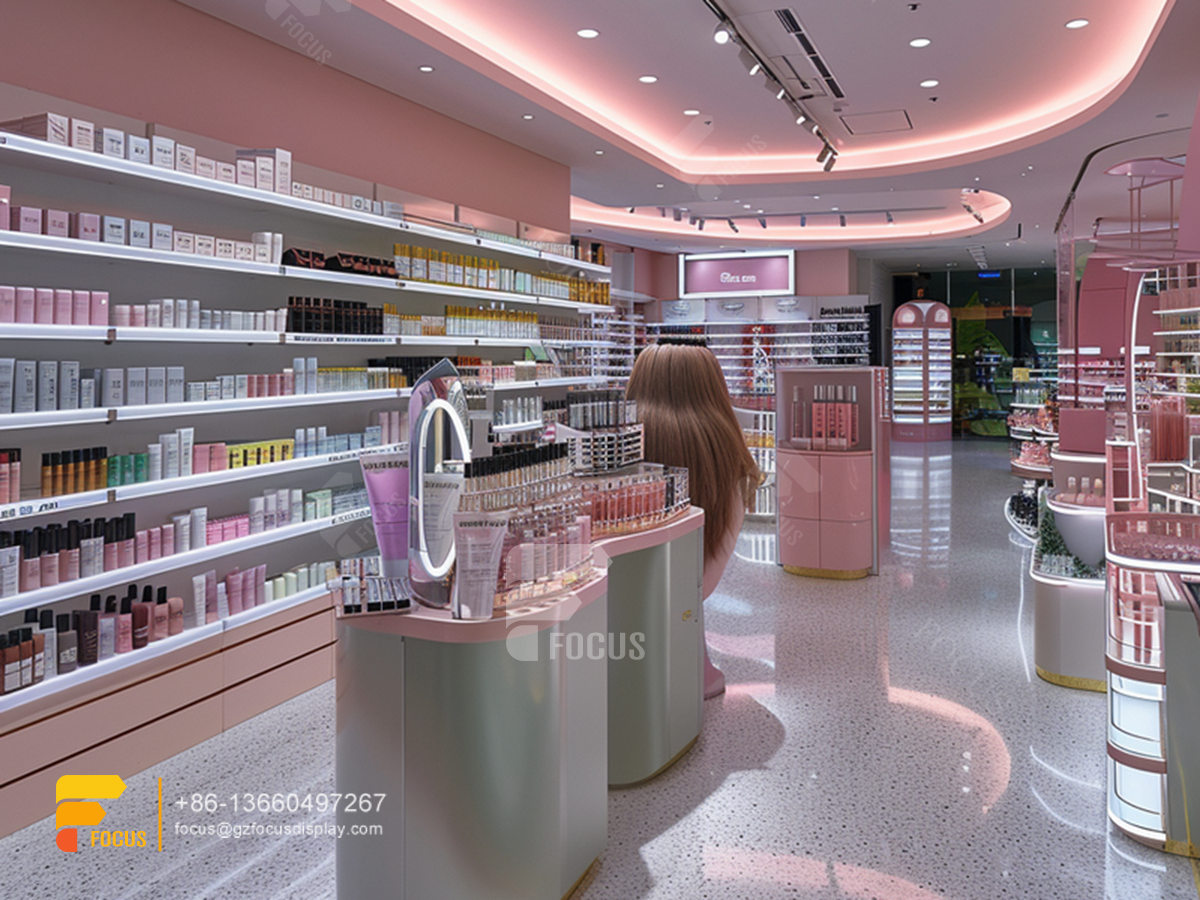perfume booth design cosmetic shop design wig display case