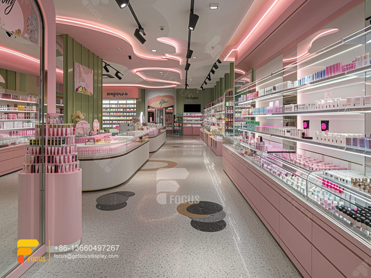 perfume booth design cosmetic shop design wig display case