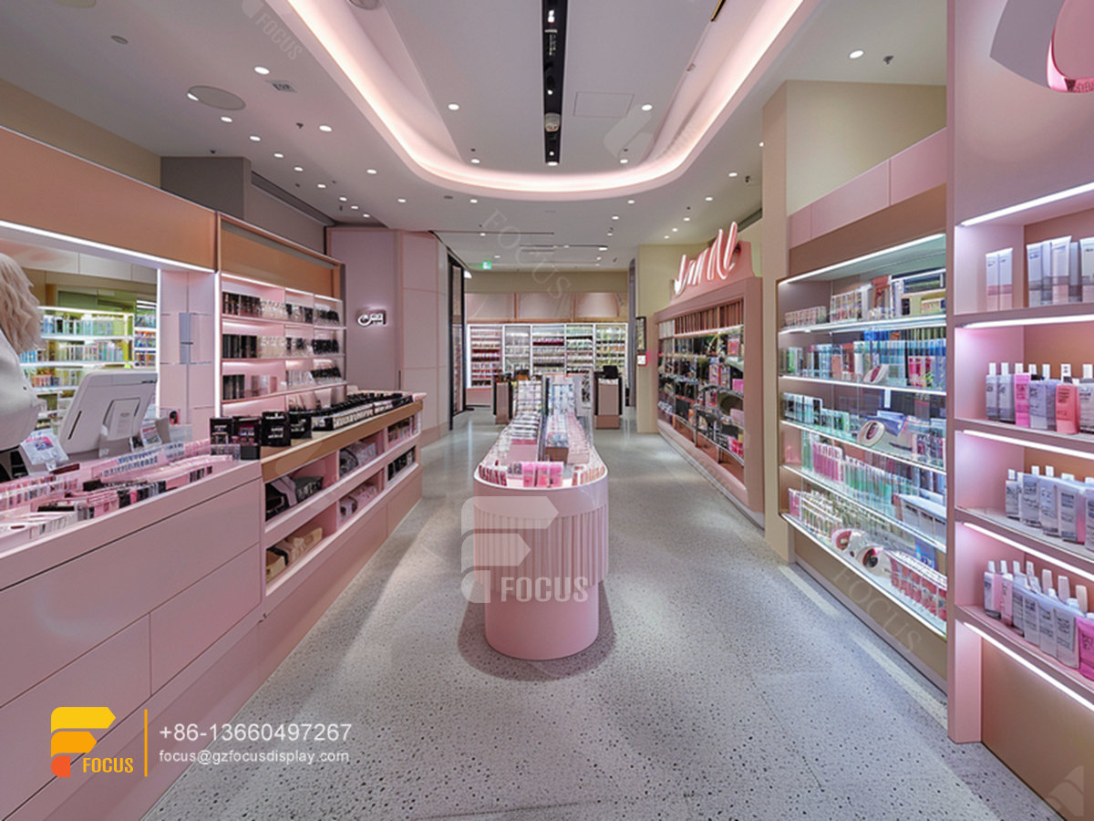 perfume booth design cosmetic shop design wig display case