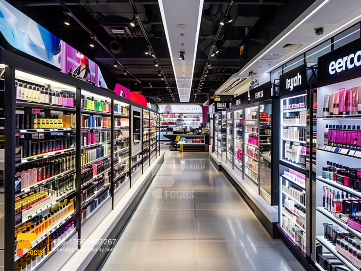 perfume display stand cosmetic fixtures designs hair store