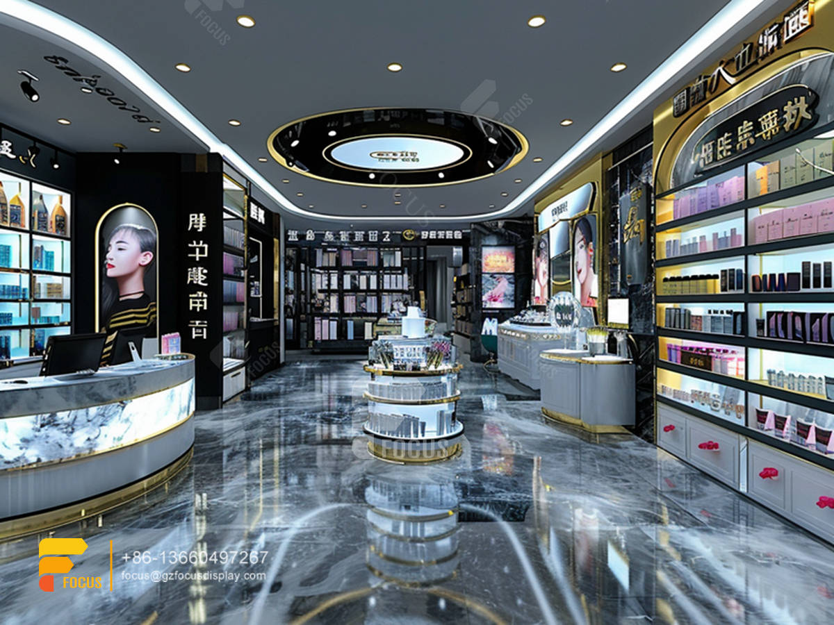 perfume display stands cosmetic fixtures wig wall rack
