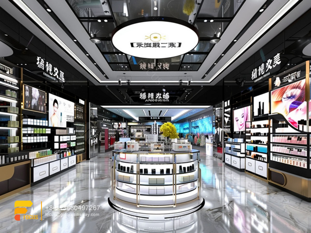 perfume display stands cosmetic fixtures wig wall rack