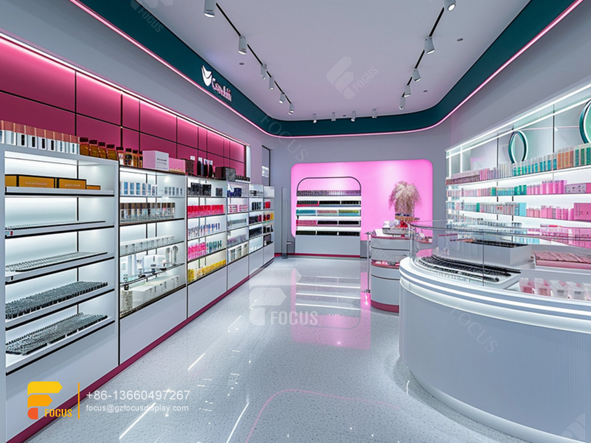 perfume racks cosmetic showcase design hair furniture supplies