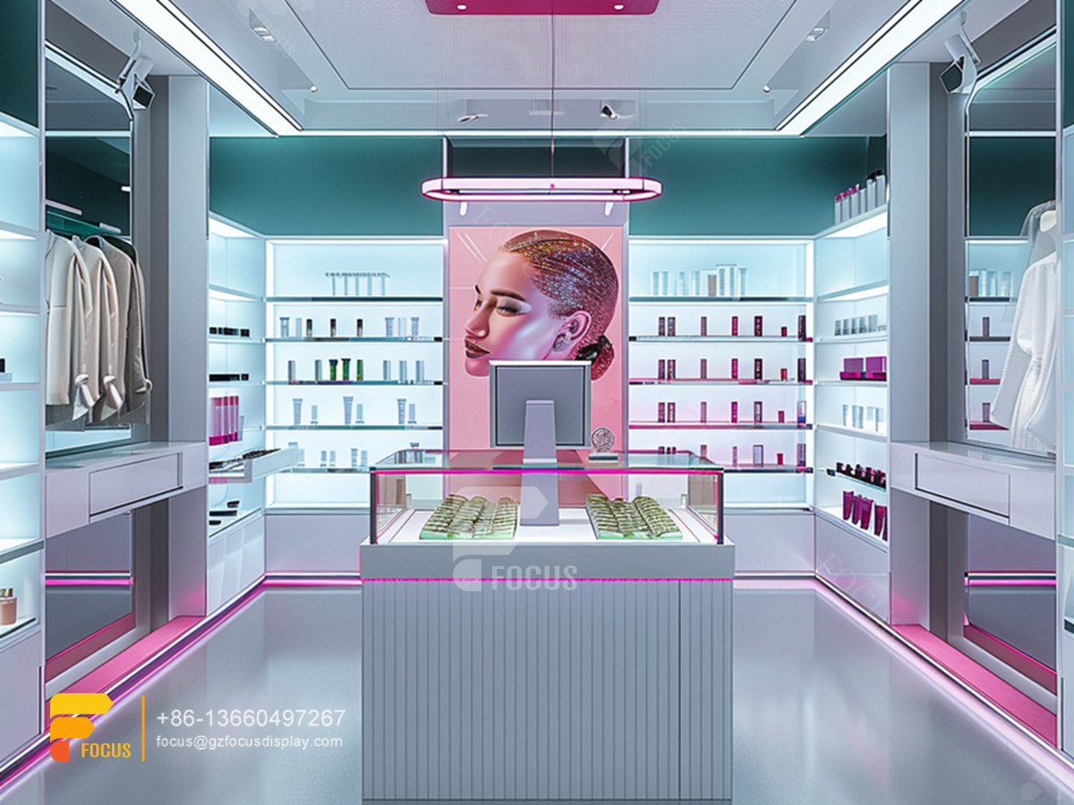 perfume racks cosmetic showcase design hair furniture supplies