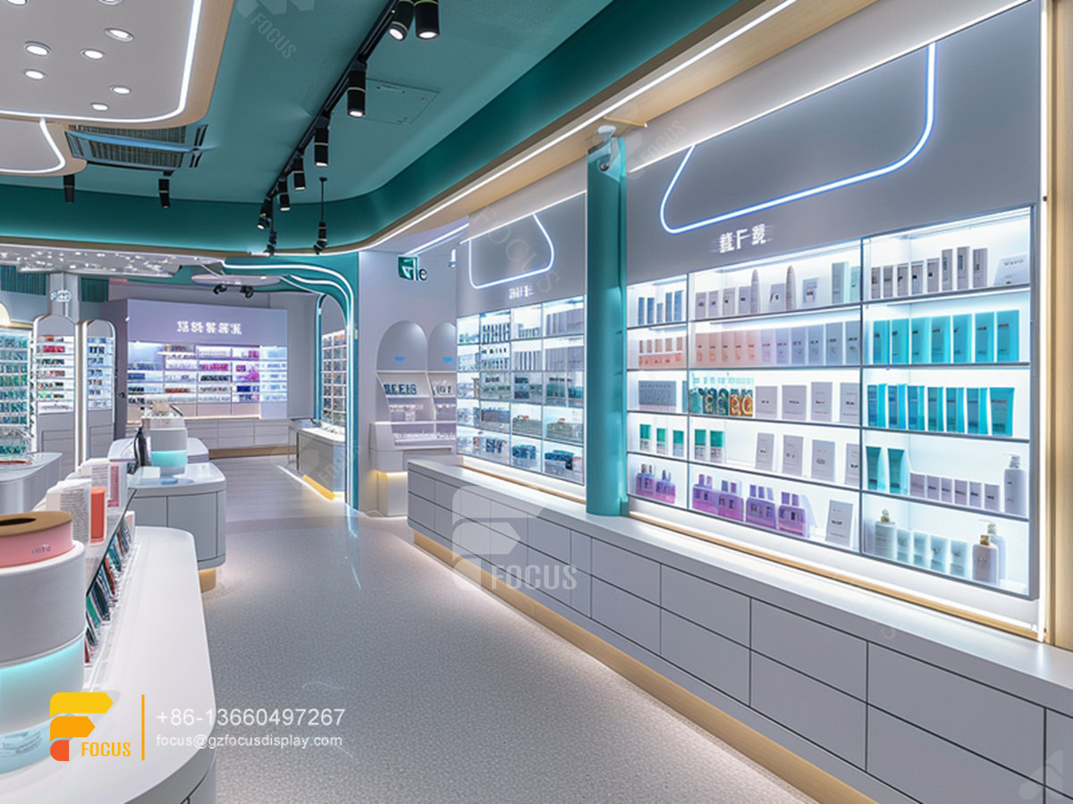 perfume racks cosmetic showcase design hair furniture supplies