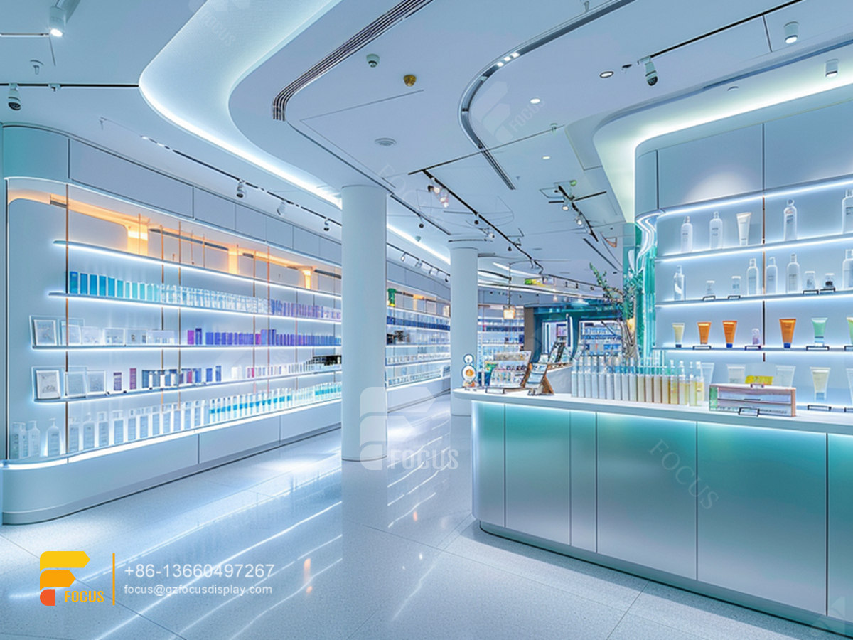 perfume racks cosmetic showcase design hair furniture supplies