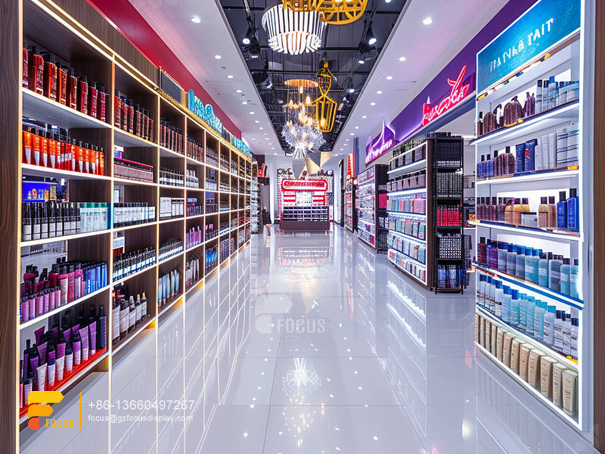 perfume shelfs display cosmetic hair furniture supplies