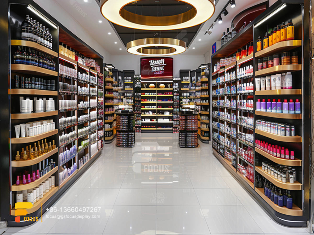perfume shelfs display cosmetic hair furniture supplies