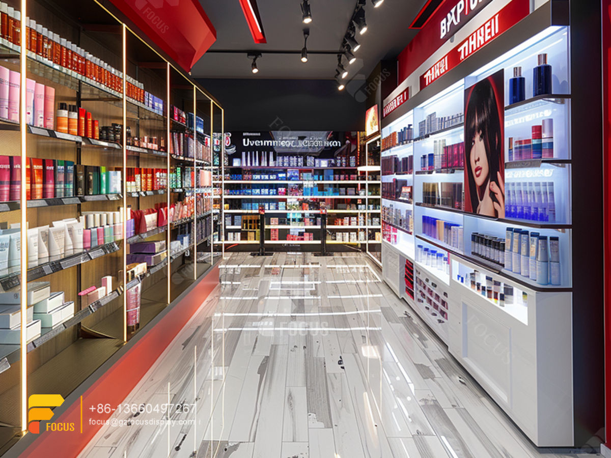 perfume shop display cosmetic furniture design hair racks