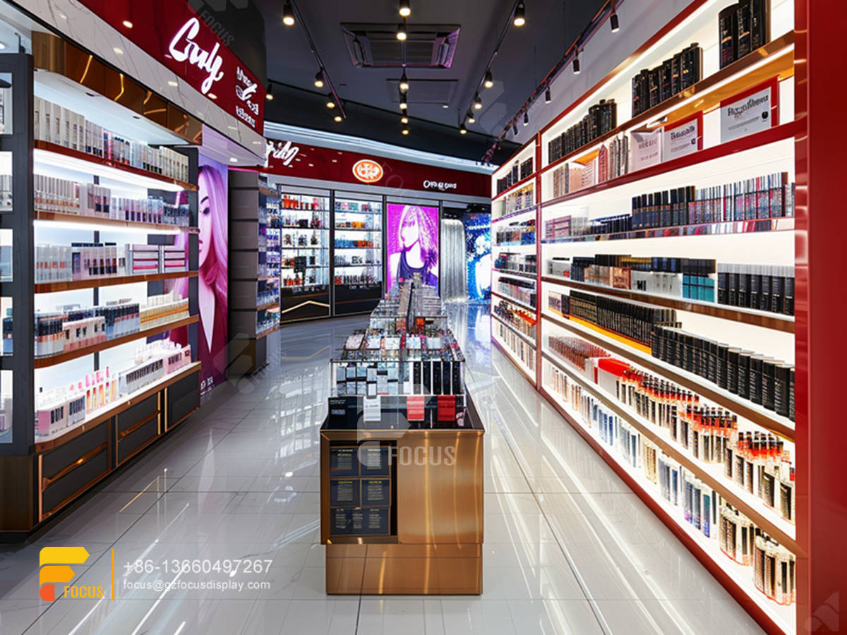 perfume shop display cosmetic furniture design hair racks