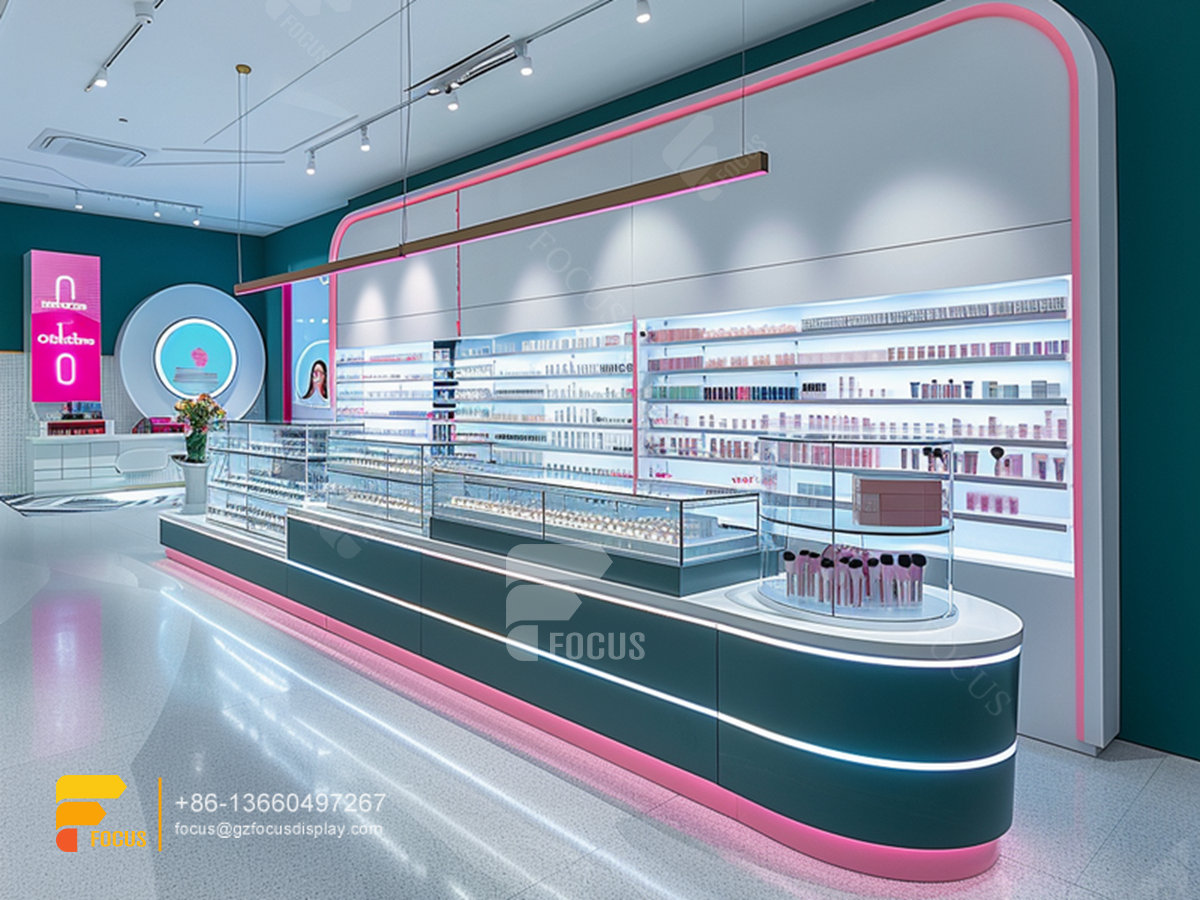 perfume stand display beauty counter cosmetics wig rack