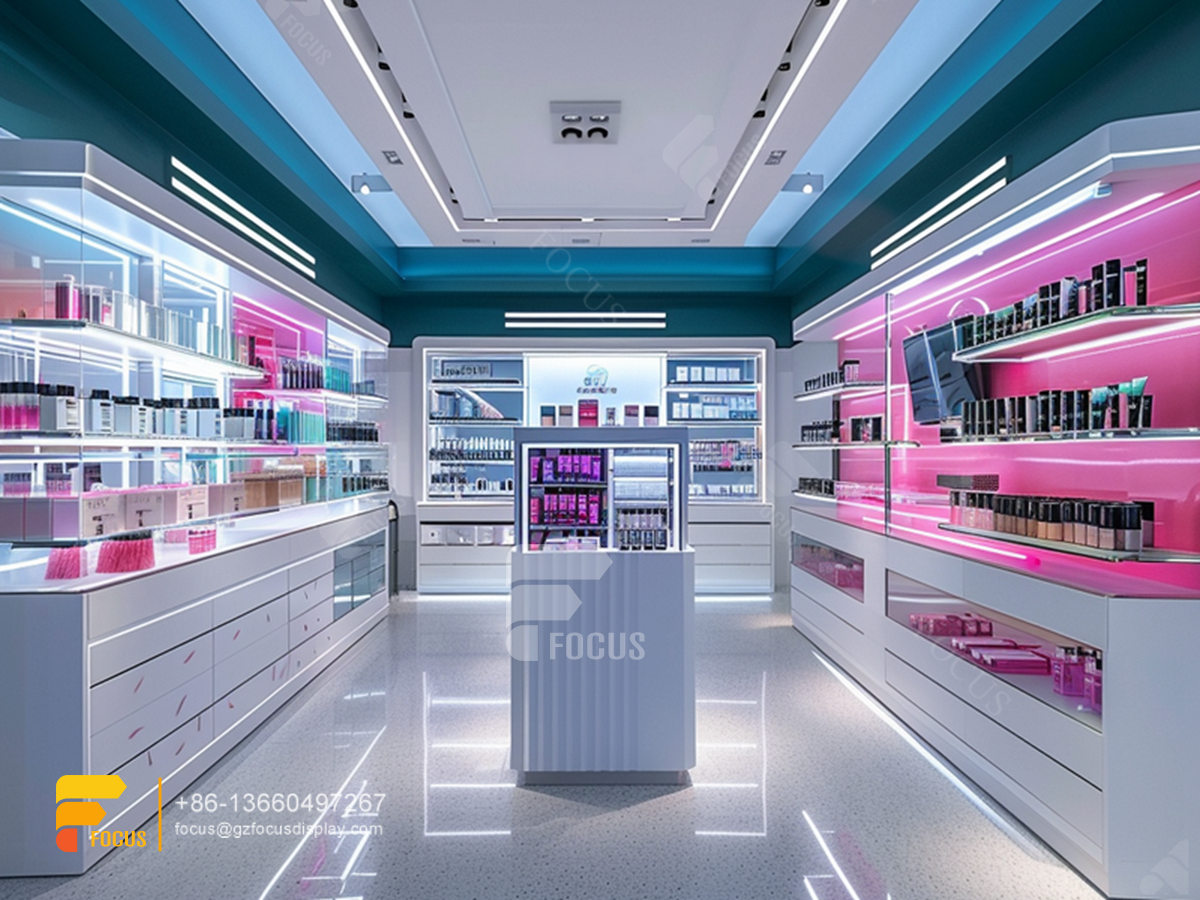 perfume stand display beauty counter cosmetics wig rack