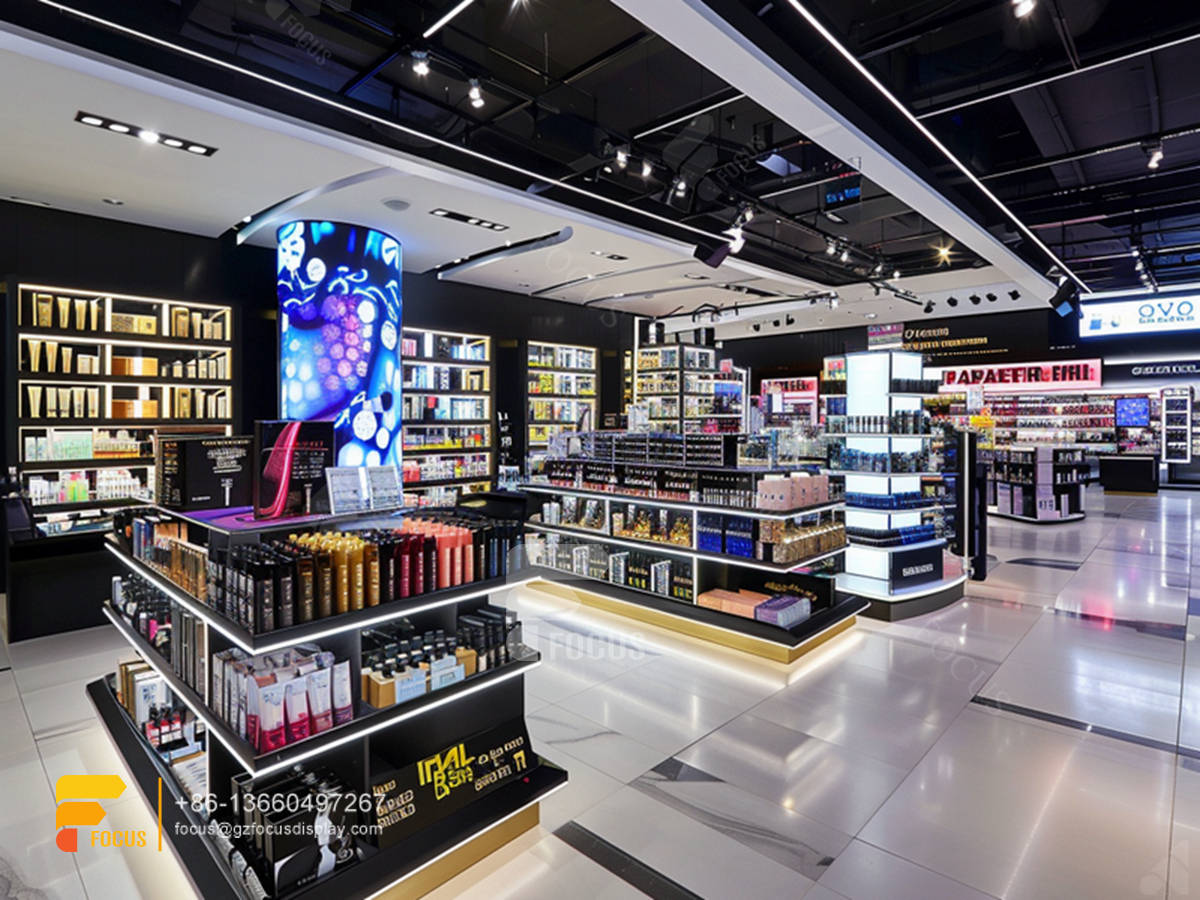 perfume stands cosmetic shop interior design wigs retail stores