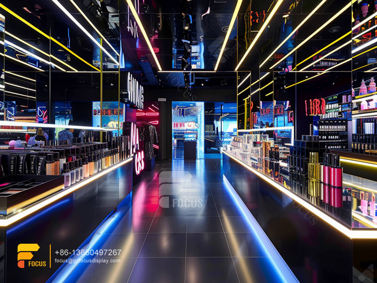 perfume stands cosmetic shop interior design wigs retail stores
