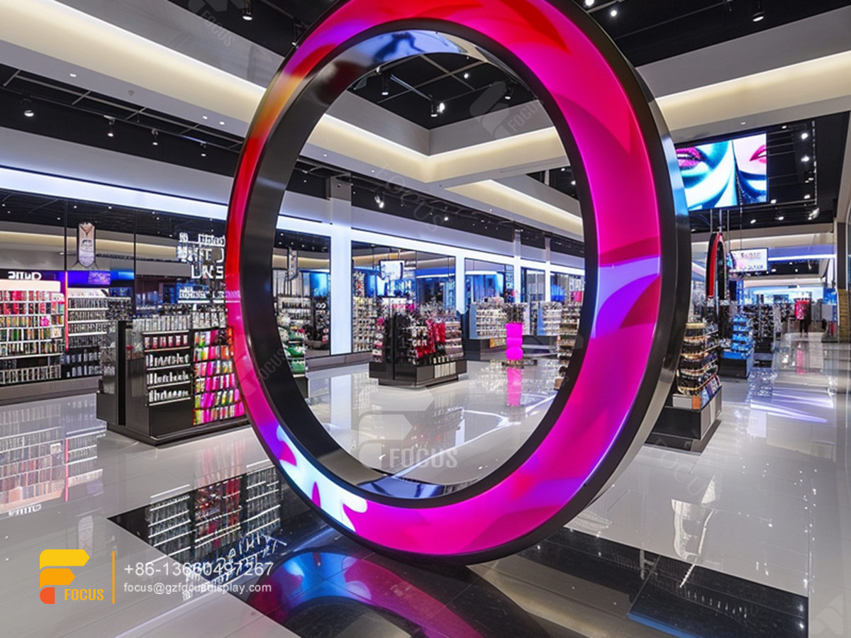 perfume stands cosmetic shop interior design wigs retail stores