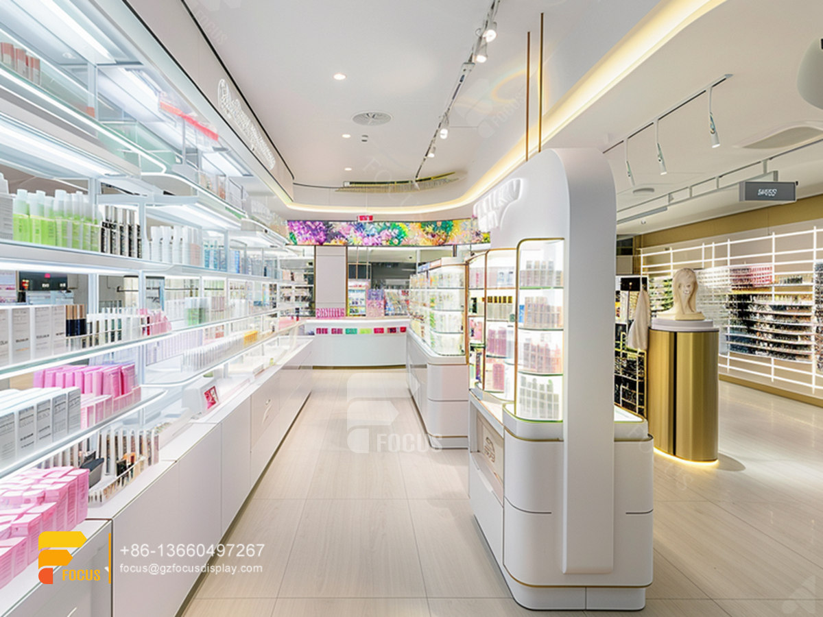 retail perfume stores cosmetic furniture design wig display rack