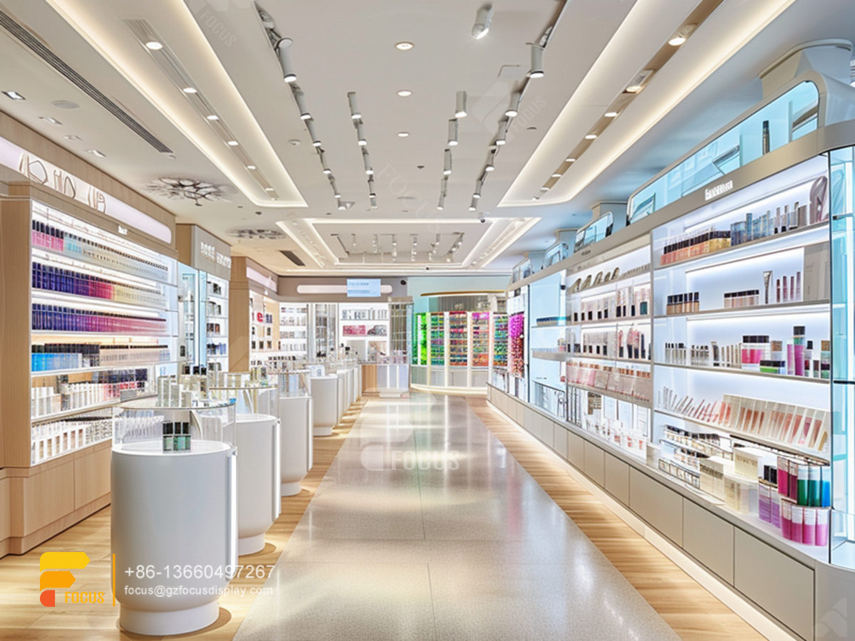 retail perfume stores cosmetic furniture design wig display rack