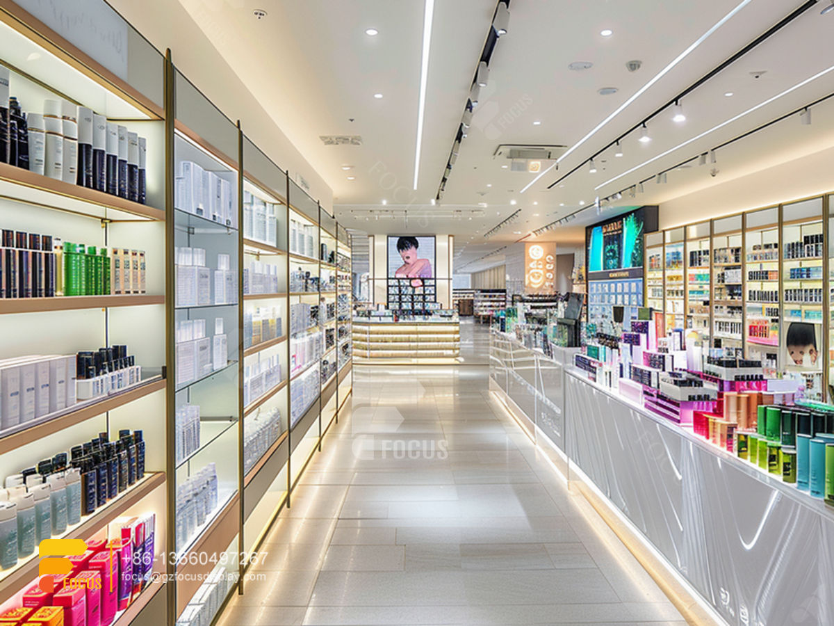 retail perfume stores cosmetic furniture design wig display rack