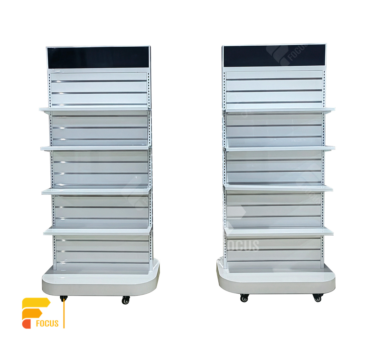 custom wig shelf hair care store design shelving slatwall