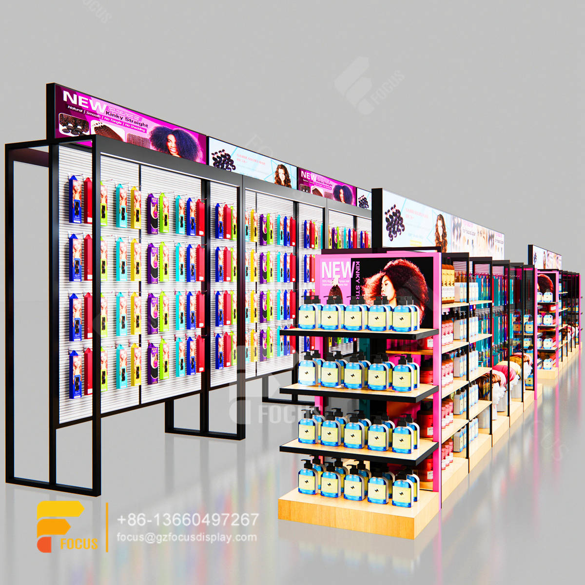 beauty cosmetics shop fitting shop wigs salon cabinet station