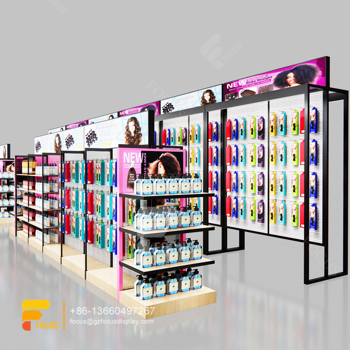 beauty cosmetics shop fitting shop wigs salon cabinet station