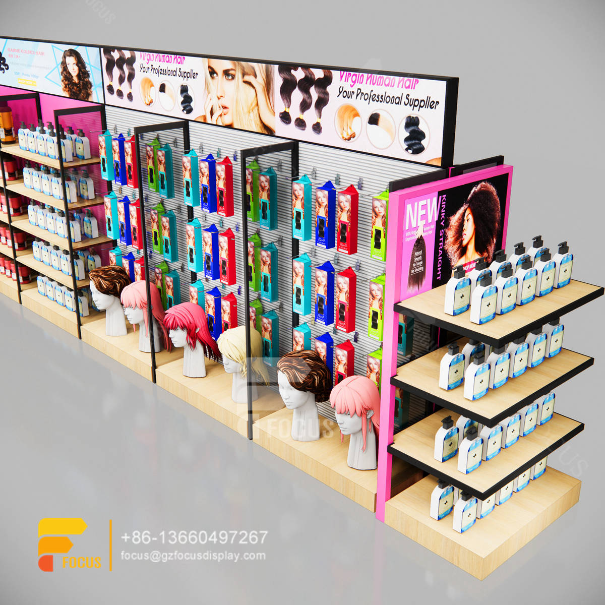 beauty shelves hair bundles display beauty store shelf