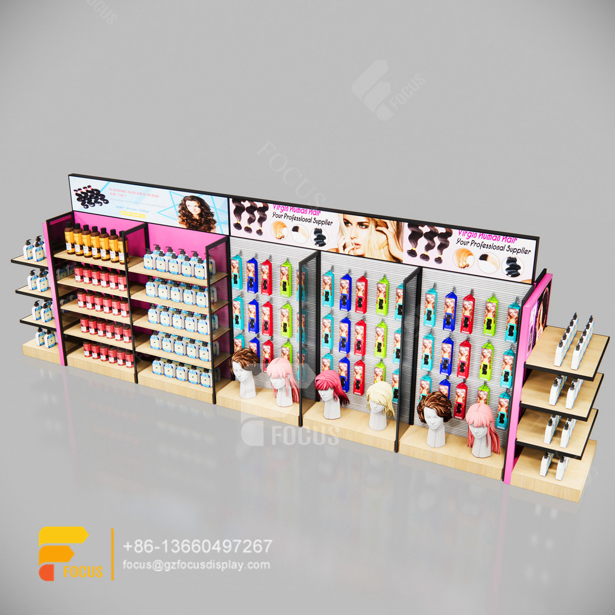 beauty shelves hair bundles display beauty store shelf