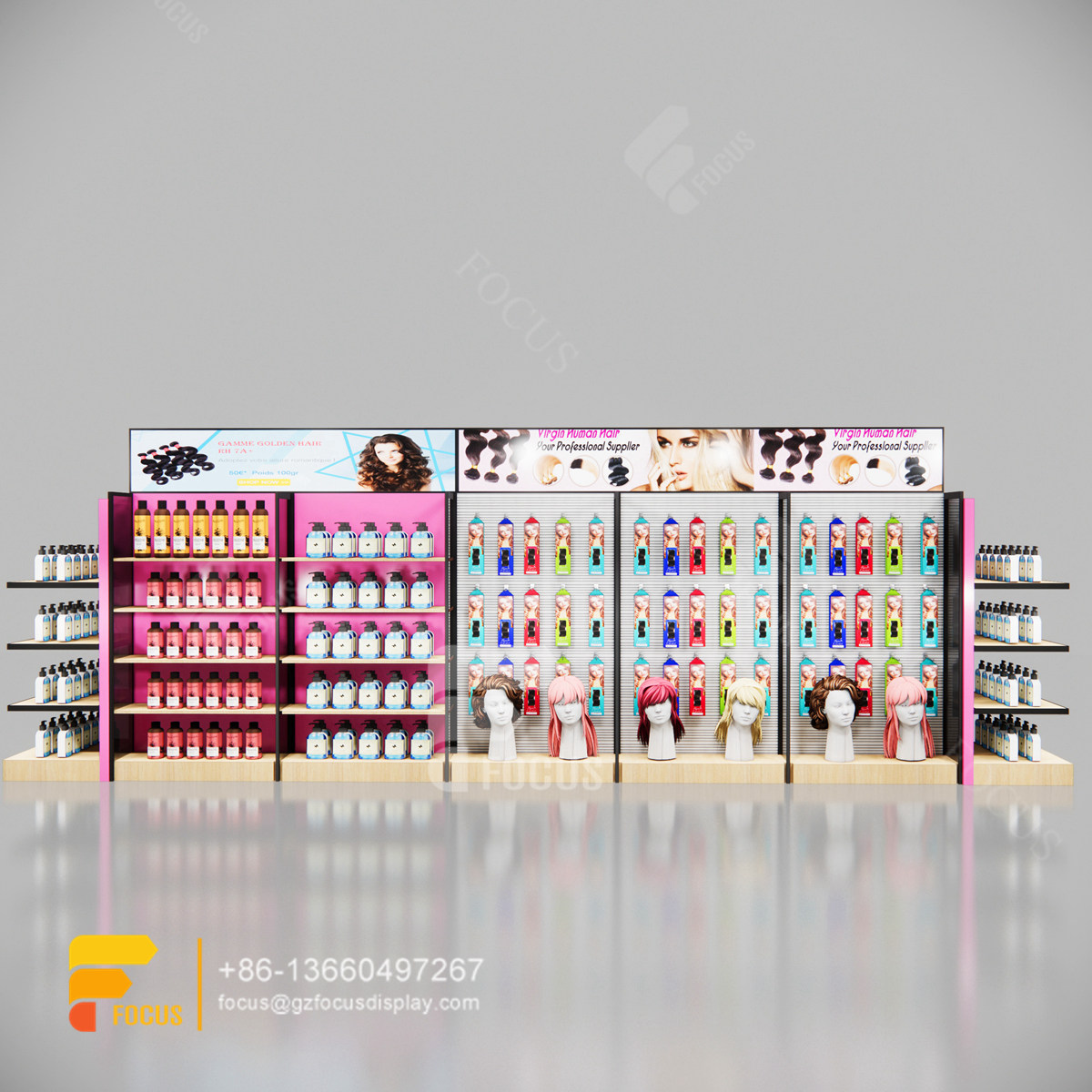 beauty shelves hair bundles display beauty store shelf