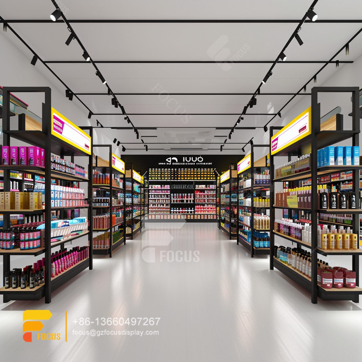 beauty shop design hair care store design wig display shelf