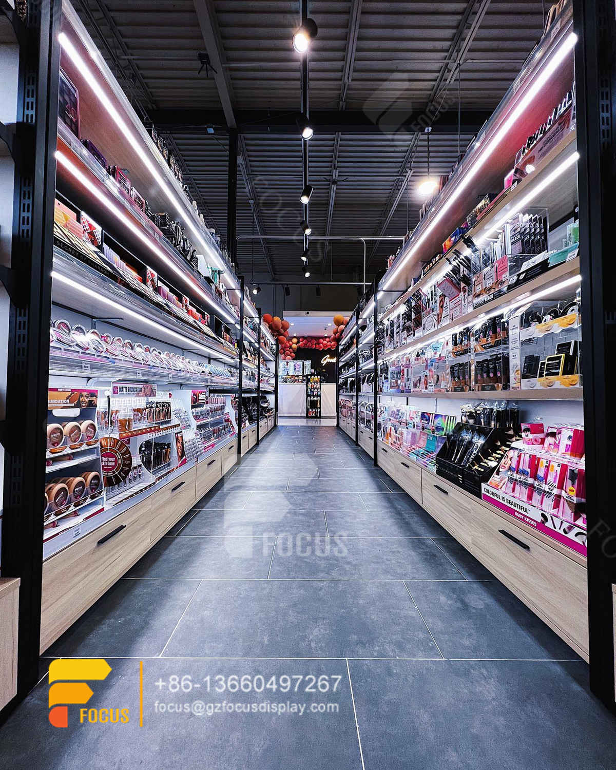 beauty supply store hair care store design wig shelf