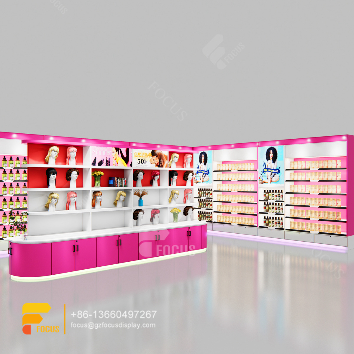 beauty supply store shelves wig wall shelf hair shop furniture