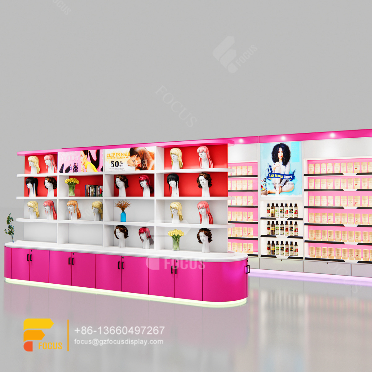 beauty supply store shelves wig wall shelf hair shop furniture