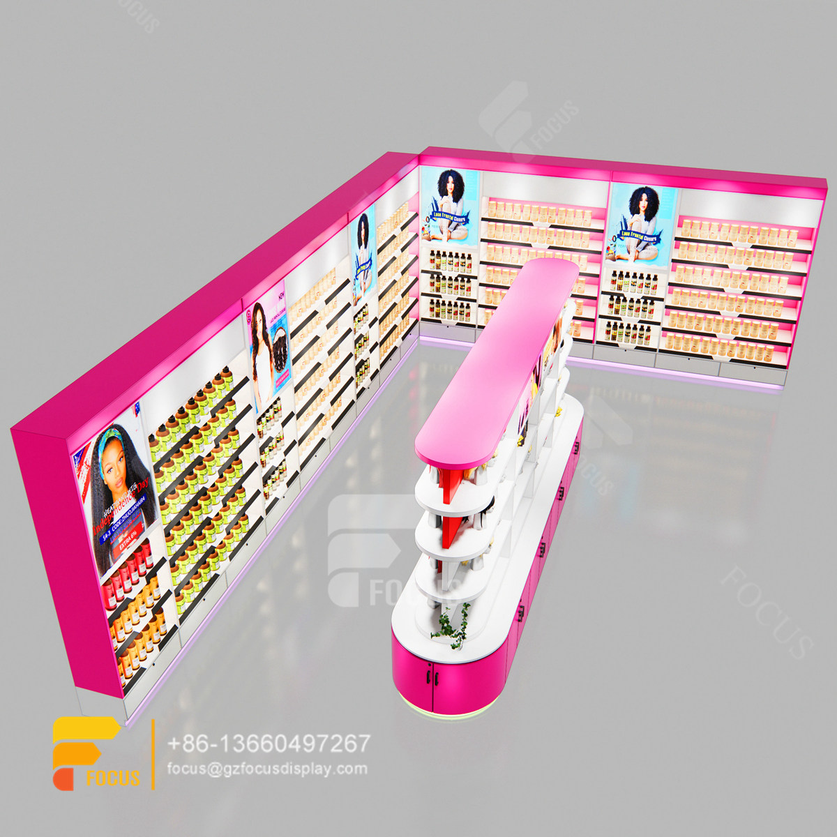 beauty supply store shelves wig wall shelf hair shop furniture