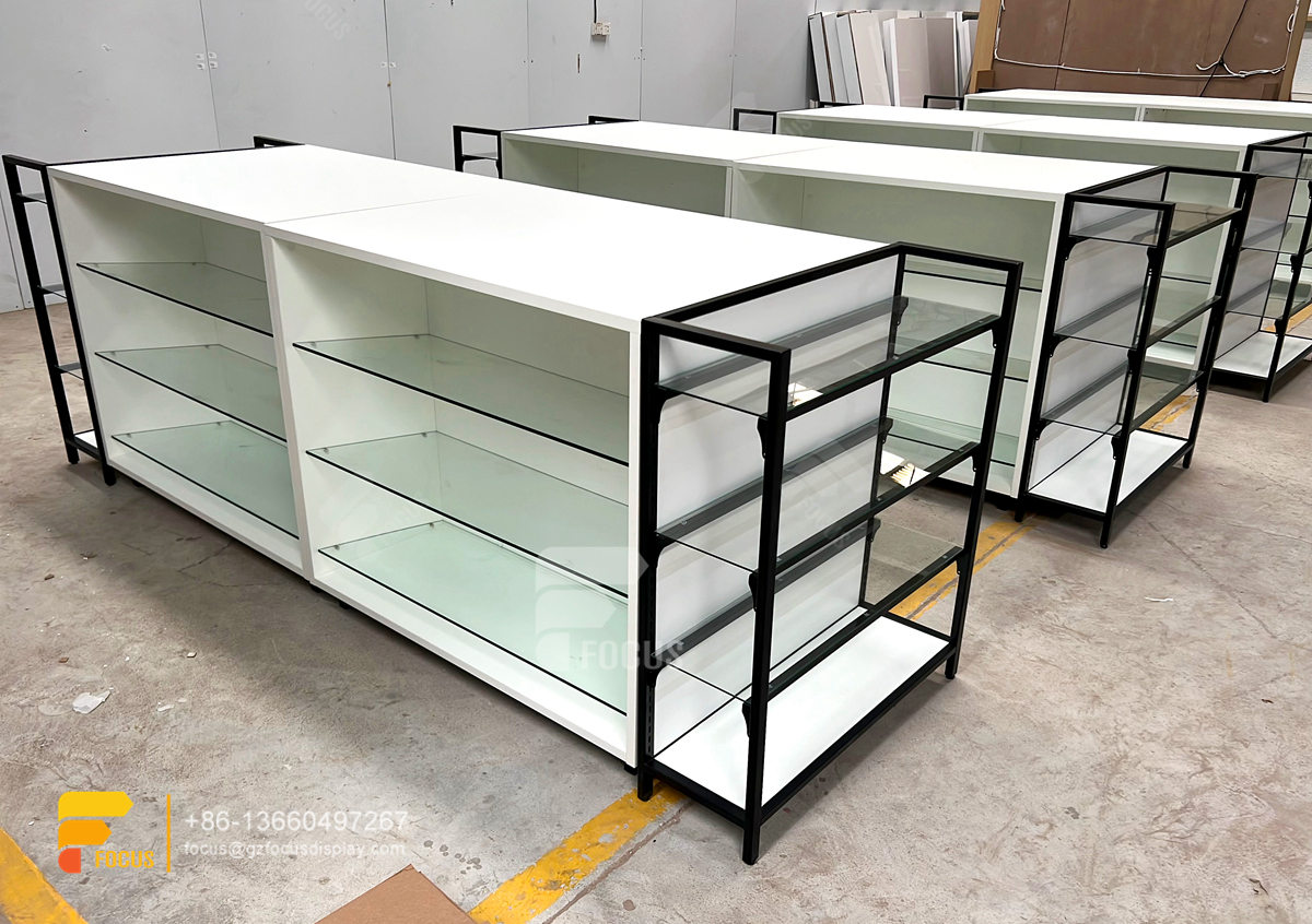 custom hair counter wig wall displays retail beauty shelf