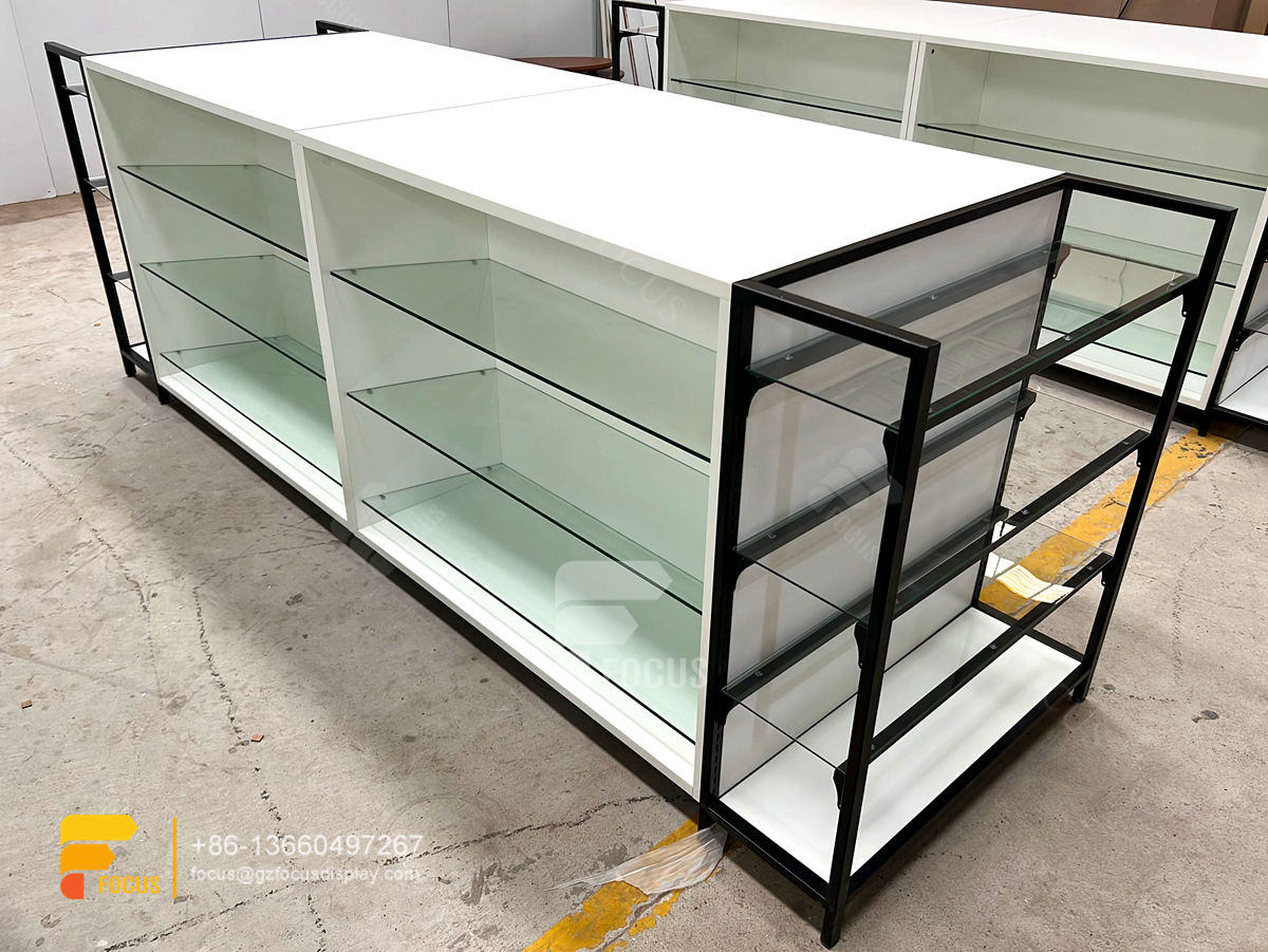 custom hair counter wig wall displays retail beauty shelf