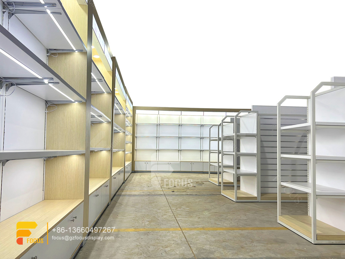 custom hair shelves wig rack beauty retail display