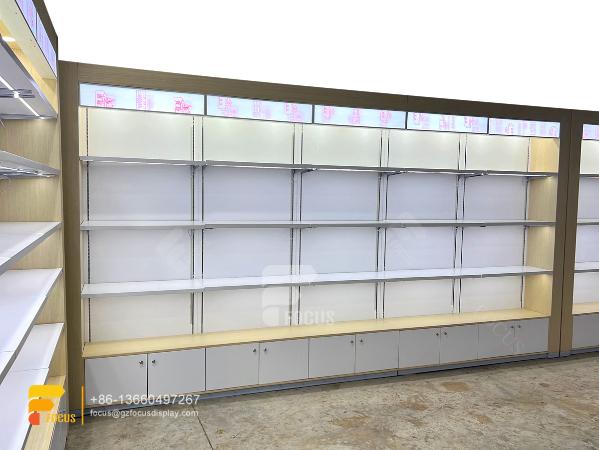 custom hair shelves wig rack beauty retail display