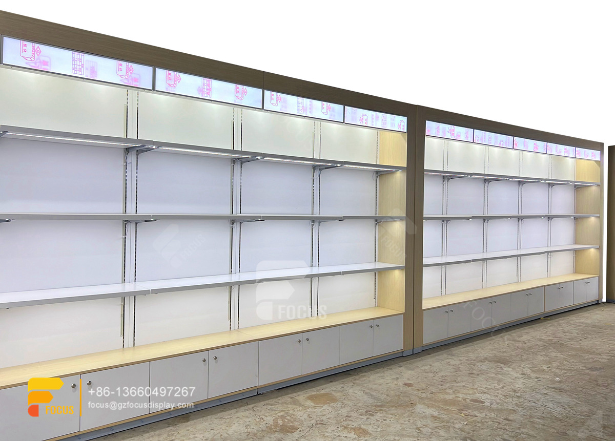 custom hair shelves wig rack beauty retail display