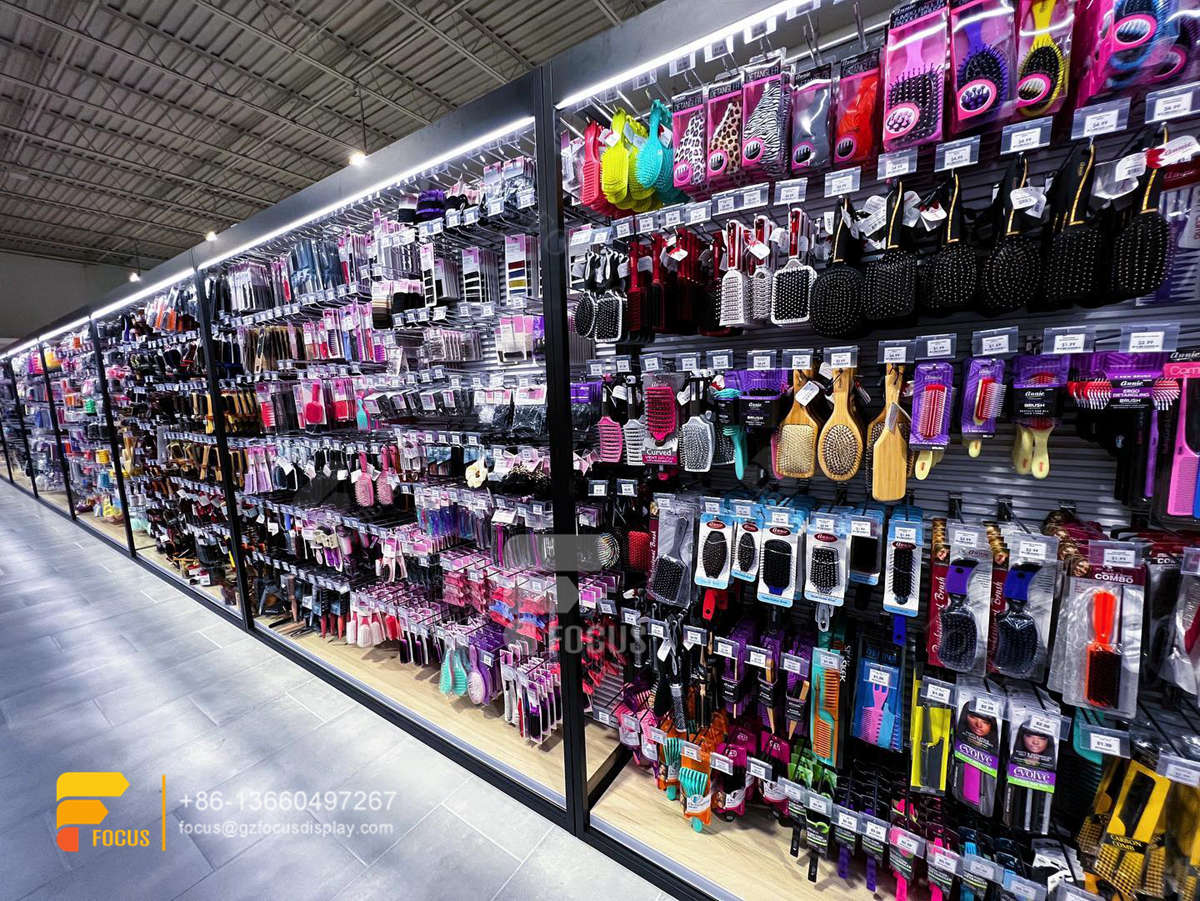 custom hair shop display wig wall display beauty store